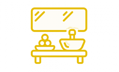 Mobili, lavatoi in ceramica, specchiere